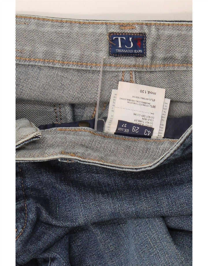 TRUSSARDI Womens Straight Jeans W29 L29 Blue Cotton