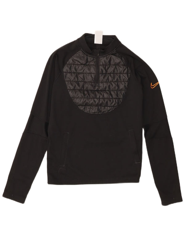Свитшот с воротником на молнии Nike Therma-Fit для мальчиков, 13–14 лет, XL, черный