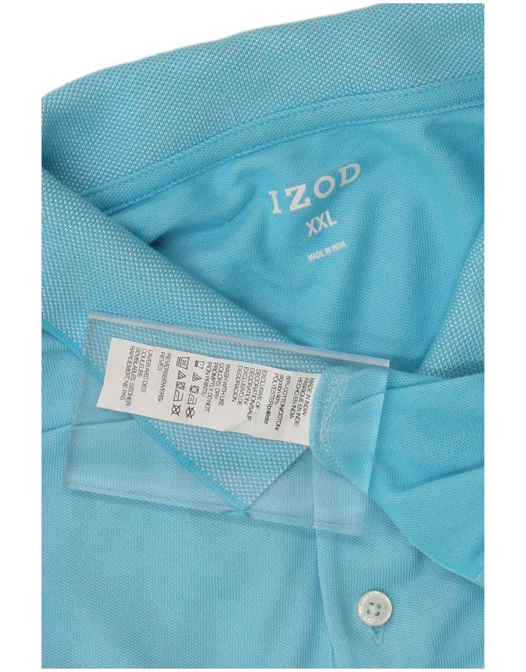 Мужская рубашка поло IZOD 2XL, синяя, хлопок
