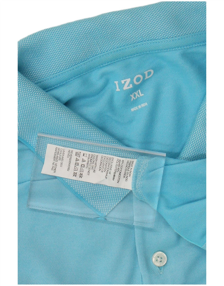 Мужская рубашка поло IZOD 2XL, синяя, хлопок