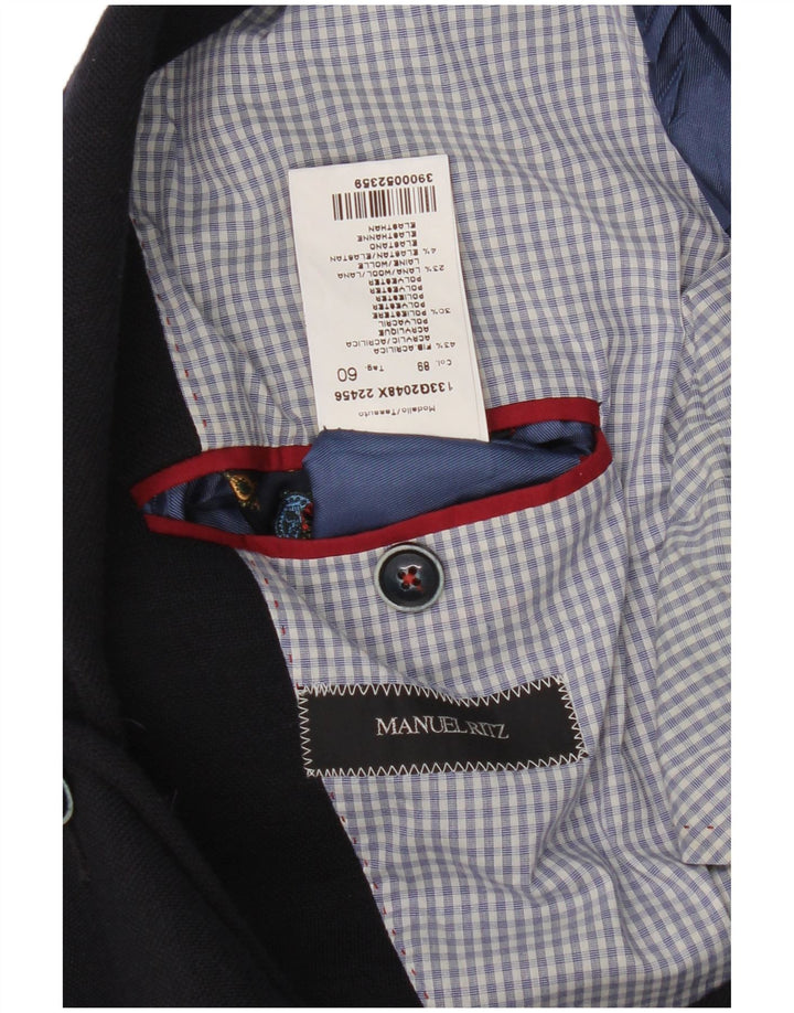 Мужской пиджак Manuel Ritz с 3 пуговицами IT 60 5XL темно-синий акрил