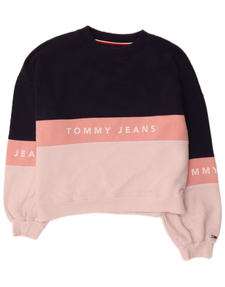 Женский свитер оверсайз Tommy Hilfiger UK 10, маленький темно-синий
