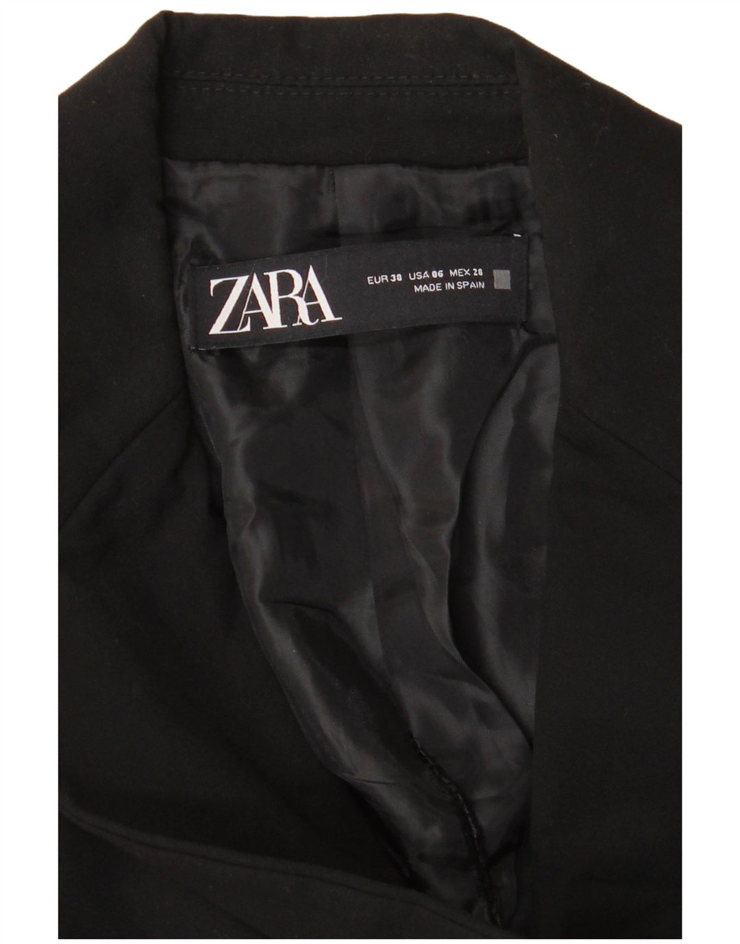 Женский пиджак на 1 пуговице Zara EU 38, маленький черный