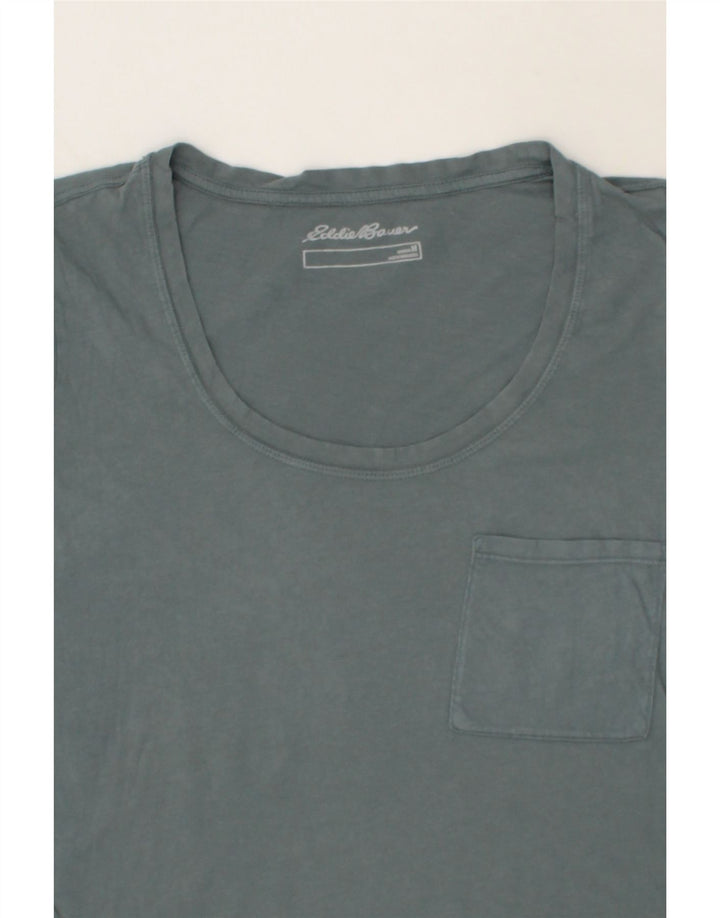 EDDIE BAUER Womens T-Shirt Top UK 14 Medium Grey Cotton Vintage Eddie Bauer and Second-Hand Eddie Bauer from Messina Hembry 
