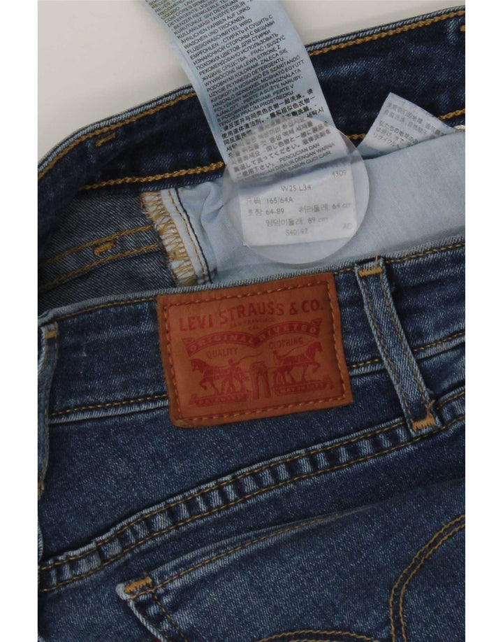 Женские прямые джинсы Levi's 714 W25 L34 синие, хлопок