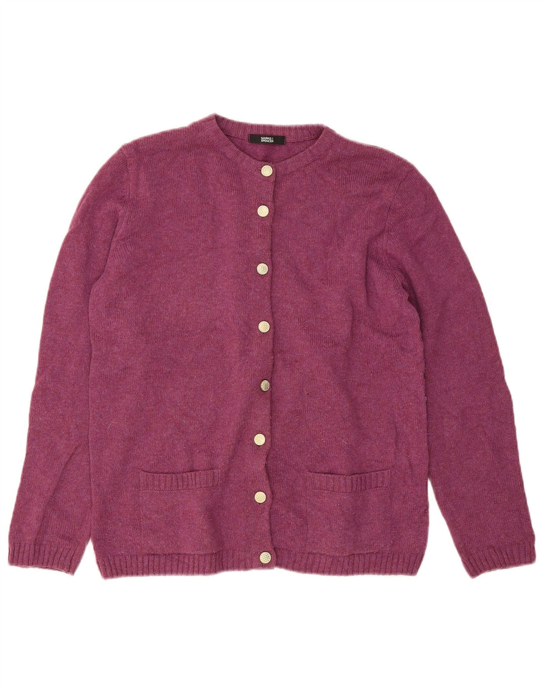 Женский кардиган Marks & Spencer UK 12, средний фиолетовый акрил