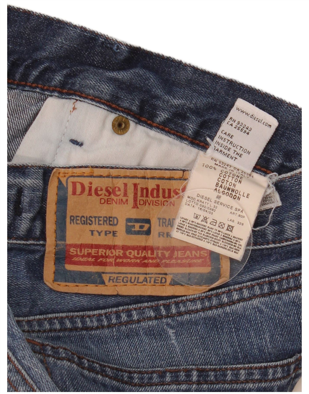 Мужские джинсовые шорты Diesel W38 XL, синие, хлопок