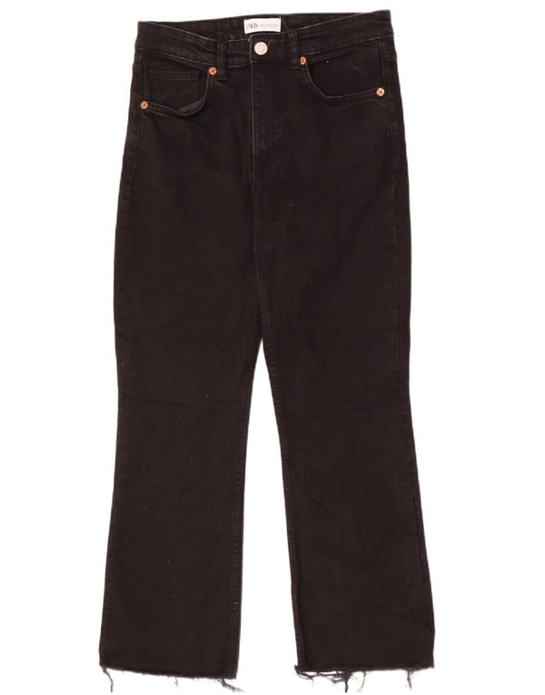 Женские прямые джинсы Zara EU 40 Medium W30 L26, черный хлопок