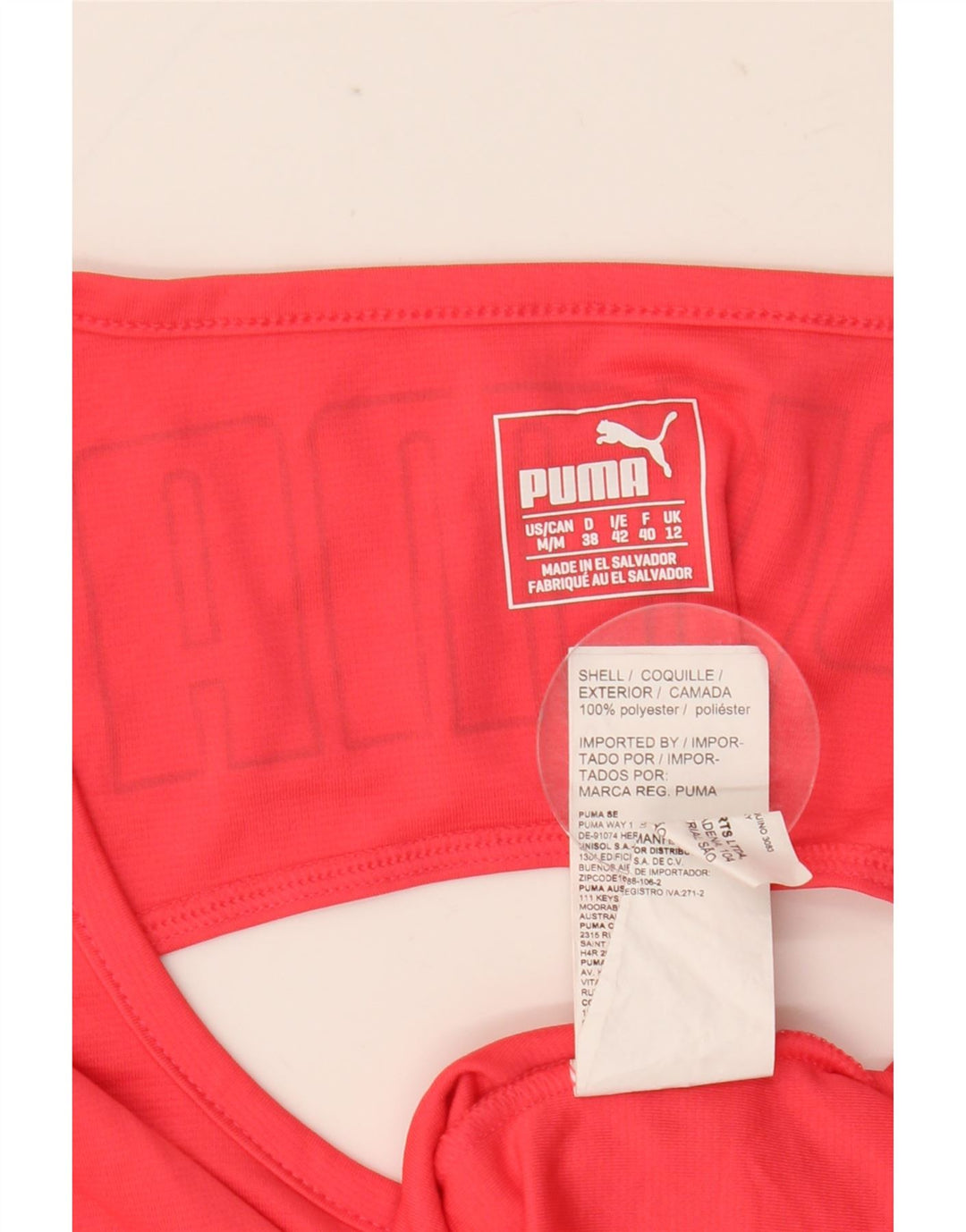 Женская футболка с рисунком PUMA Top UK 12, средний розовый полиэстер