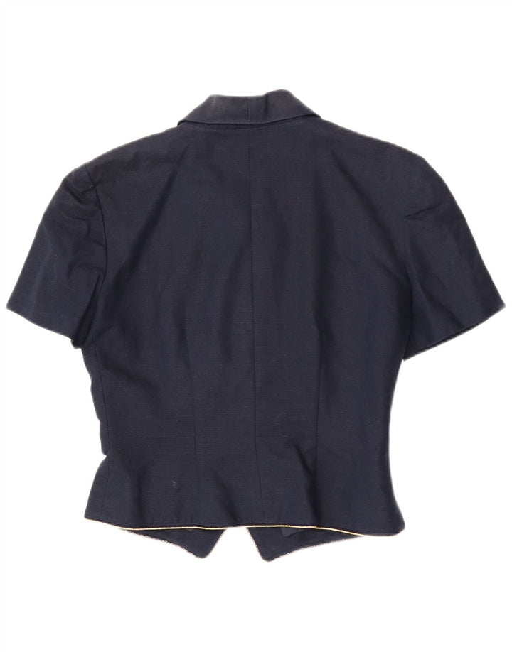 Женский кардиган с коротким рукавом Luisa Spagnoli IT 42 Medium Navy Blue