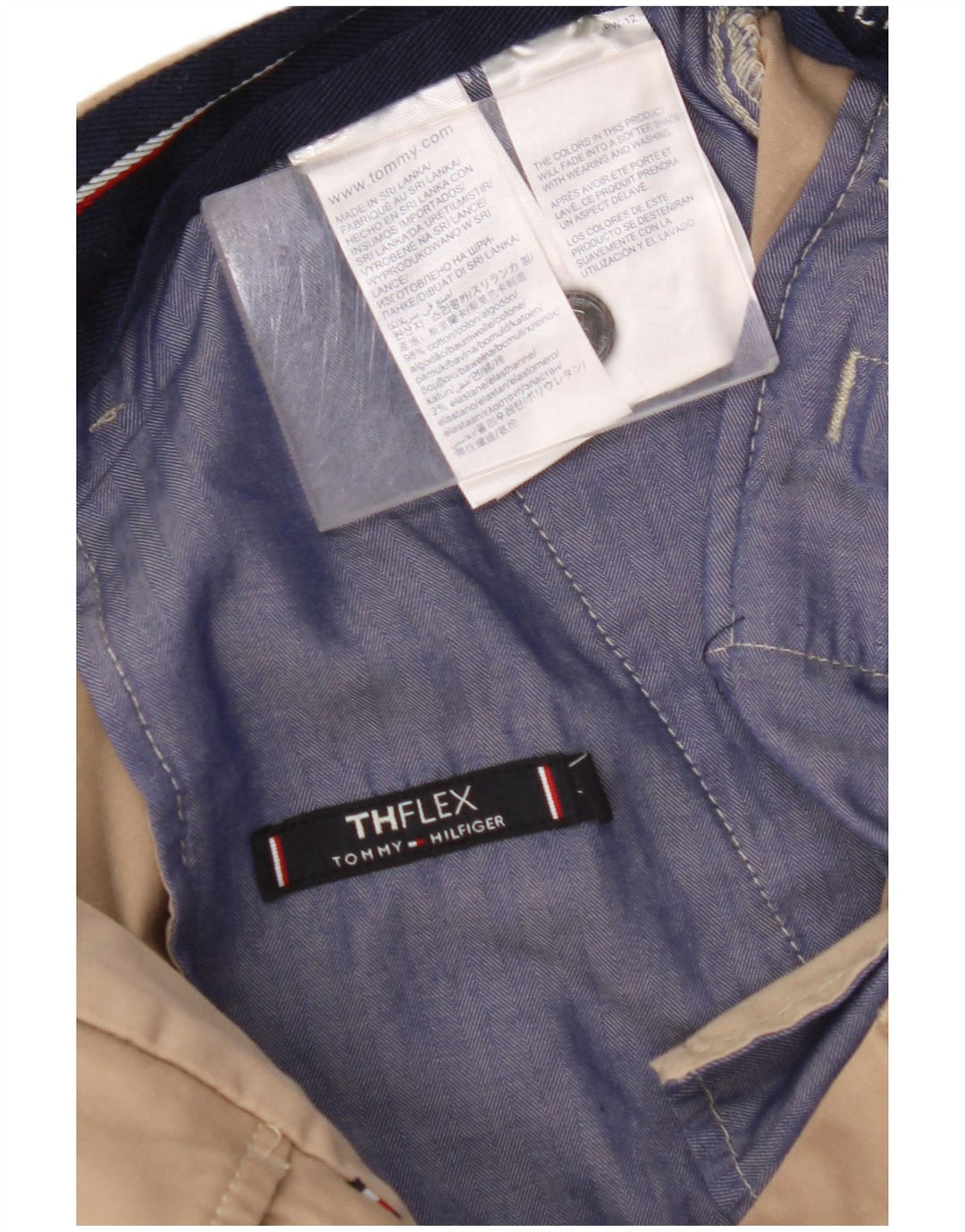 TOMMY HILFIGER Мужские прямые брюки чинос W36 L32 Бежевый хлопок