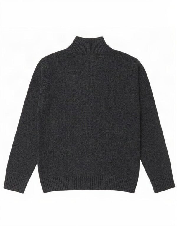 Marks & Spencer Mens Zip Neck Jumper Sweater Large Navy Blue Flecked