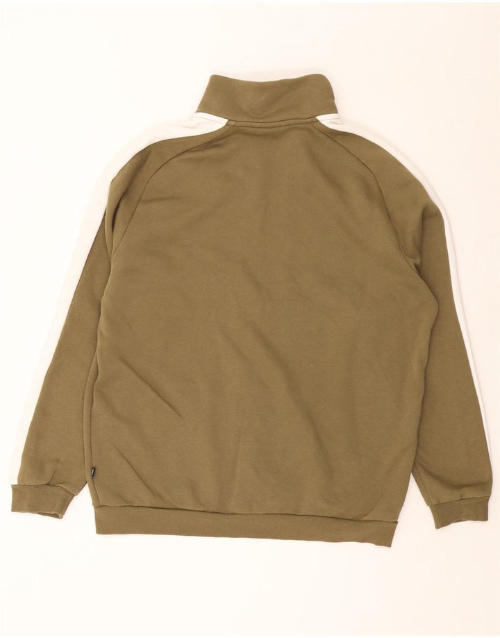 Мужской спортивный костюм PUMA, большая куртка из хлопка с цветными блоками цвета хаки