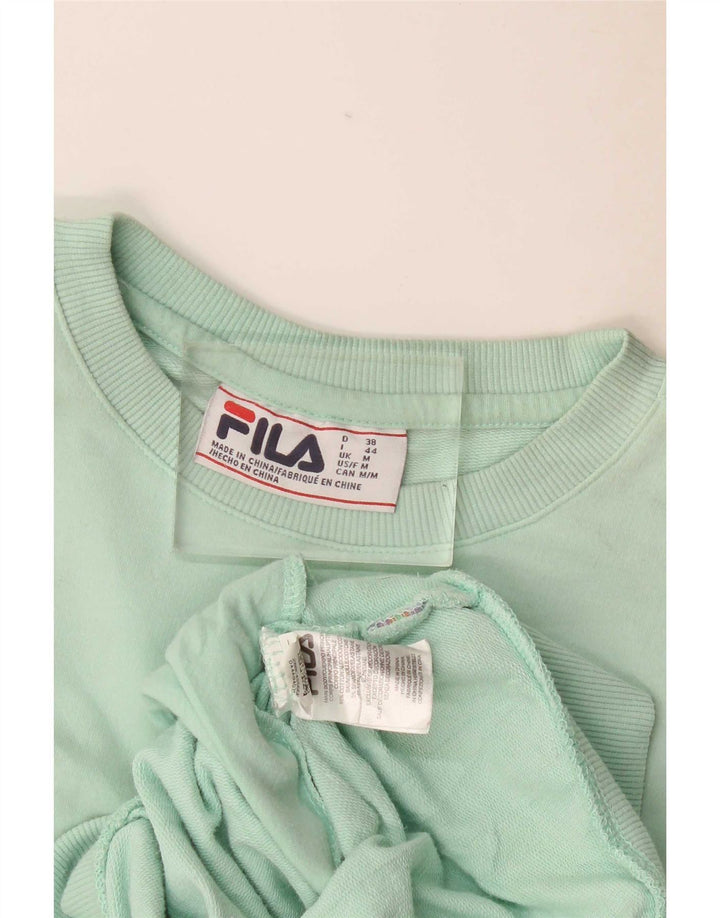 Женский свитер Fila UK 14, средний бирюзовый хлопок