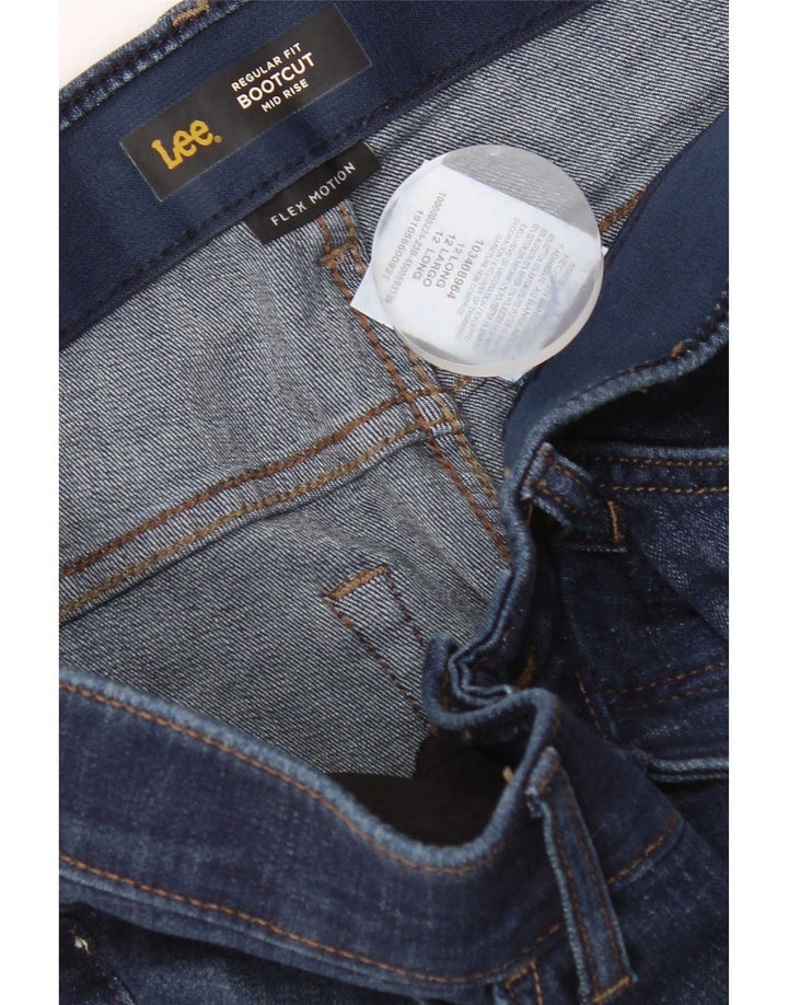 Женские джинсы Lee средней посадки стандартного кроя Bootcut США 12, большие W32 L33, синие
