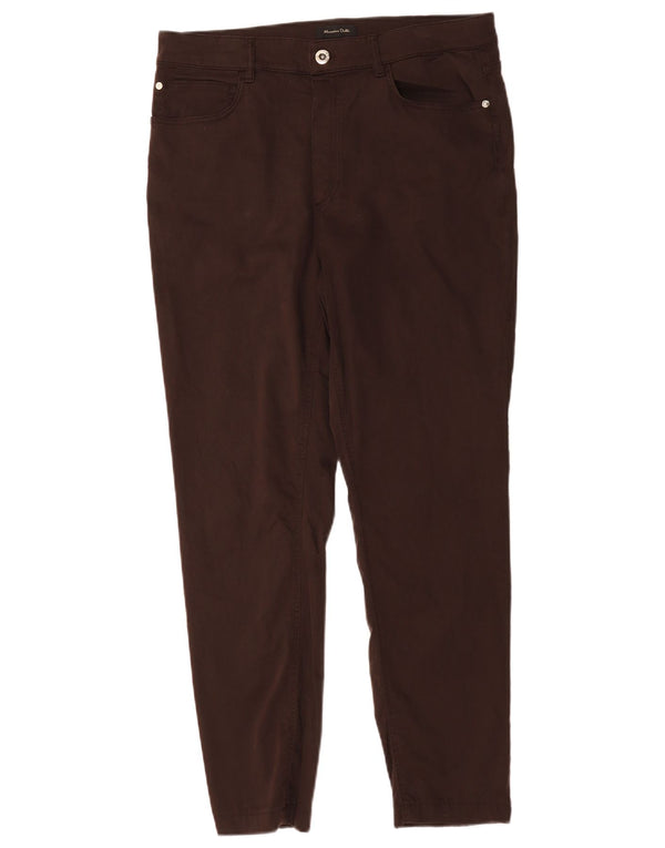 Massimo Dutti Женские узкие повседневные брюки EU 44 XL W34 L27 Коричневые хлопковые брюки