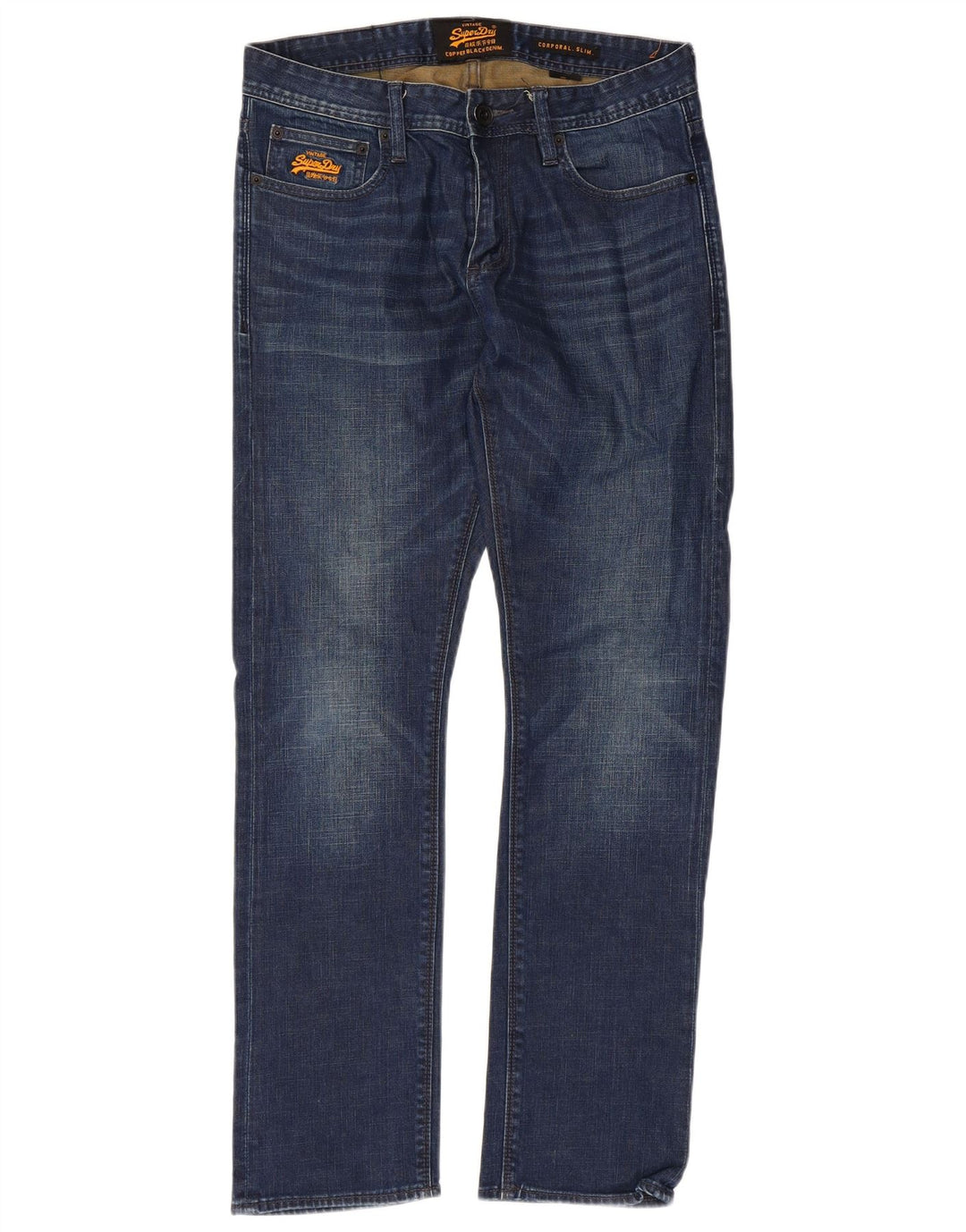 Мужские узкие джинсы Superdry Corporal W32 L30, синий хлопок