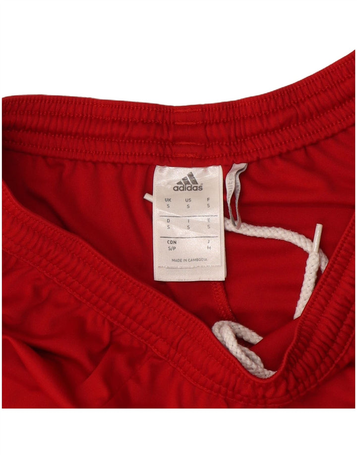 Мужские спортивные шорты Adidas Climalite, маленькие красные полиэстер с цветными блоками