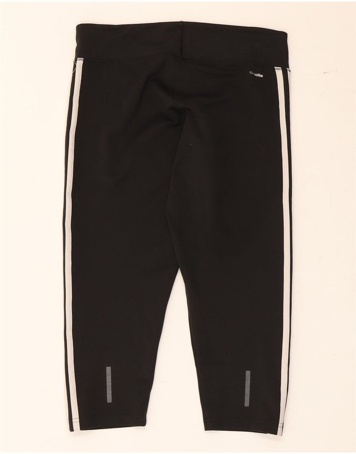 Женские леггинсы-капри ADIDAS Climalite UK 12/14, средний черный полиэстер