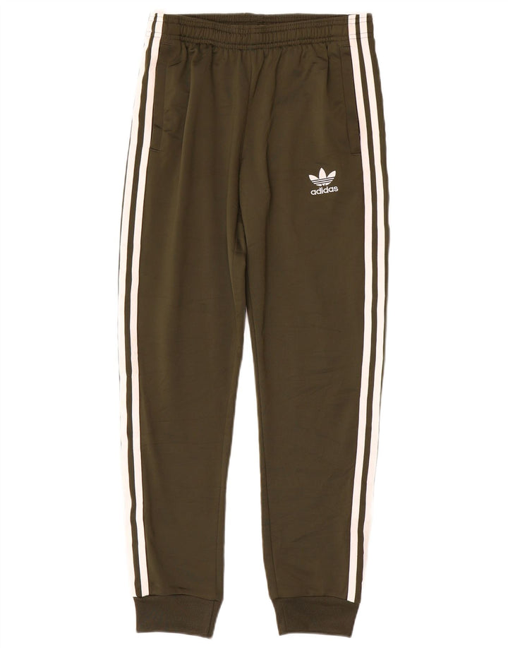 ADIDAS Спортивный костюм для мальчиков Брюки Джоггеры 11-12 лет Хаки Полиэстер