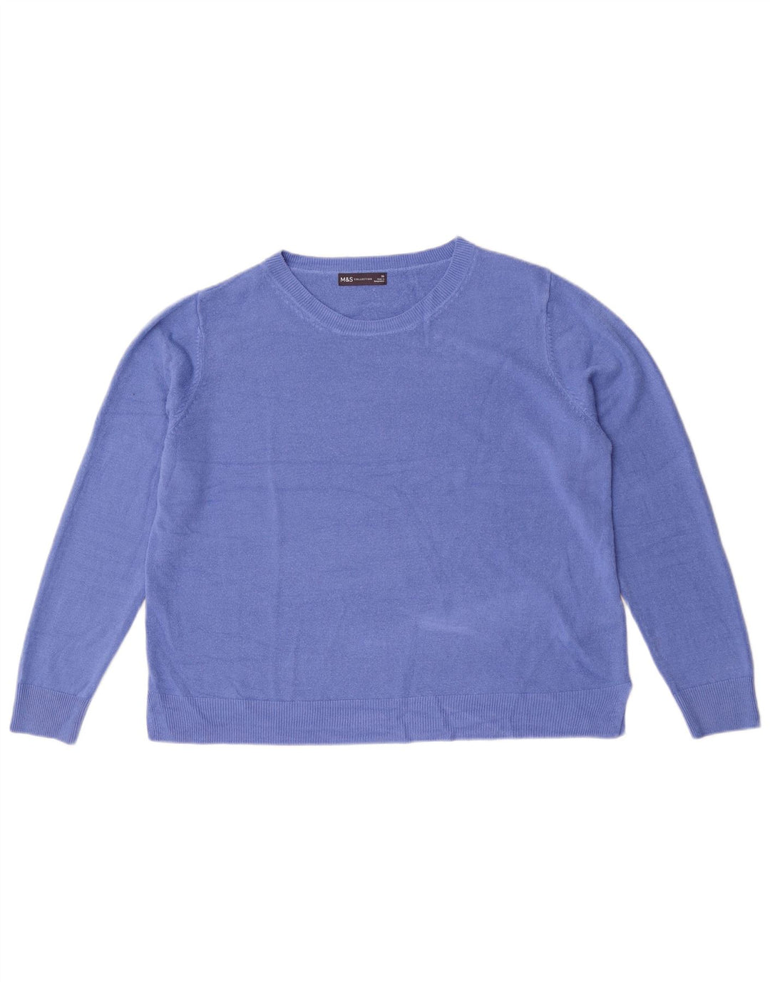 Женский джемпер с круглым вырезом Marks & Spencer UK 20 2XL синий