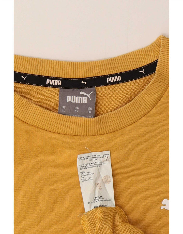 Мужской свитшот Puma Regular Fit, джемпер XL, желтый хлопок