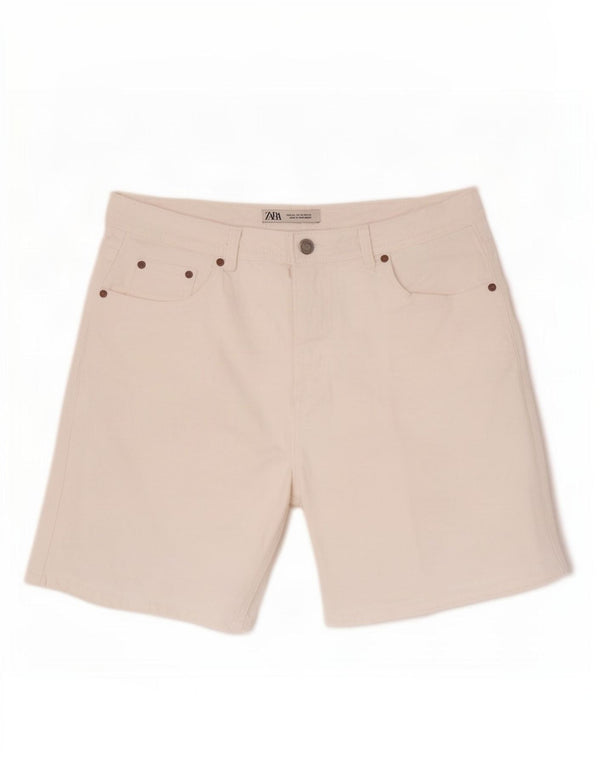 Мужские джинсовые шорты Zara EU 44, большие W34, белый хлопок