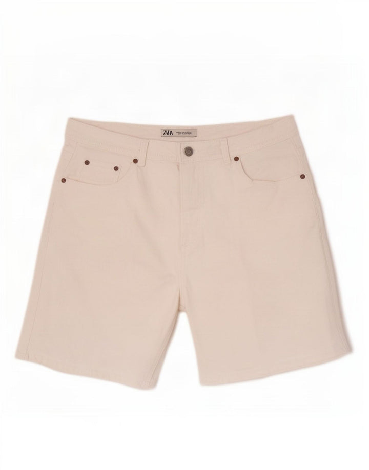 Мужские джинсовые шорты Zara EU 44, большие W34, белый хлопок