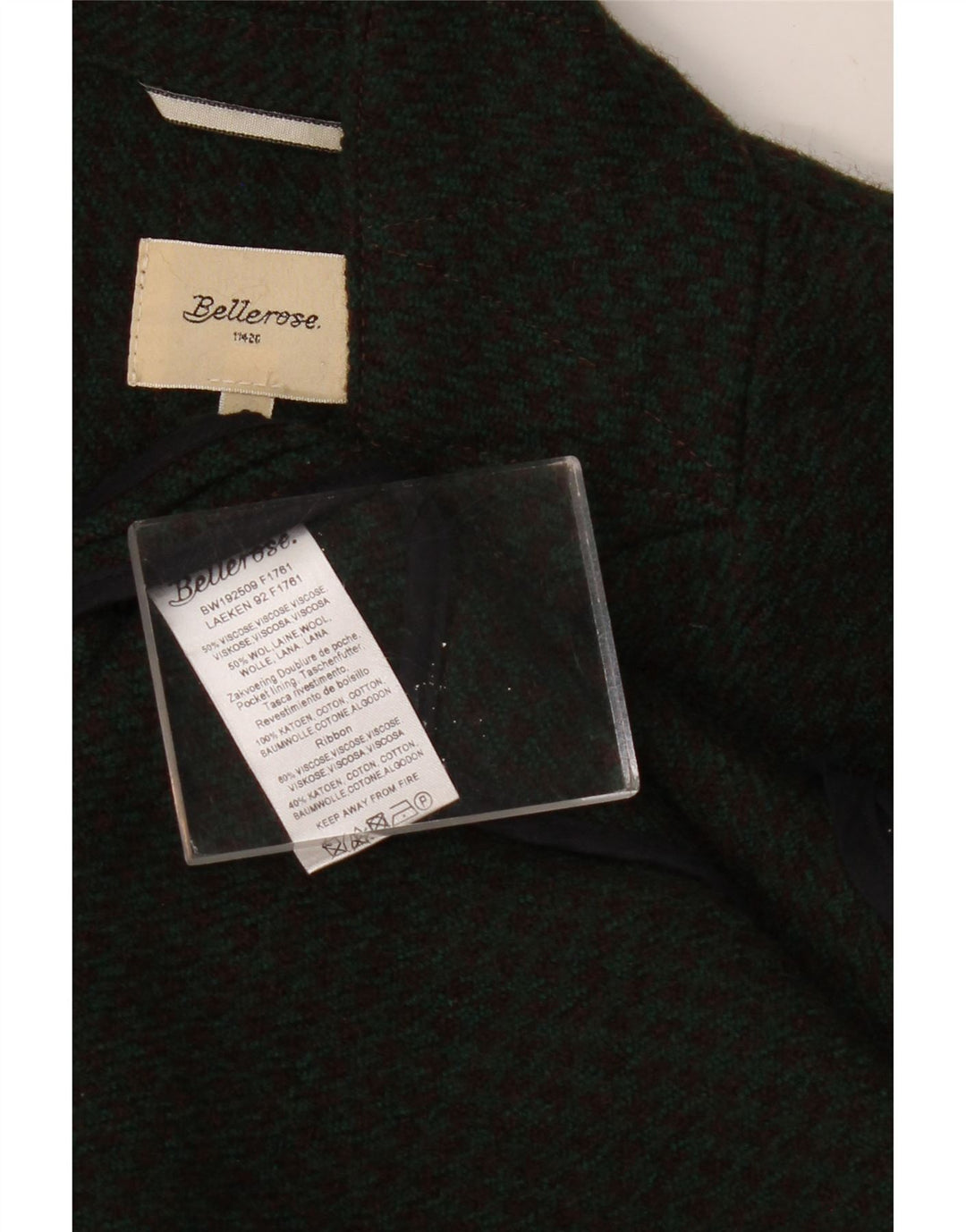 Женский халат BELLEROSE, пальто США 2 XS, хаки, шерсть с узором «гусиные лапки»