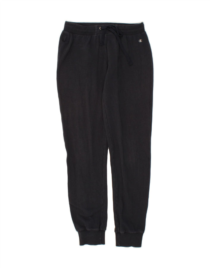 CHAMPION Womens Tracksuit Trousers Joggers UK 12 Medium Navy Blue Vintage Champion and Second-Hand Champion from Messina Hembry 