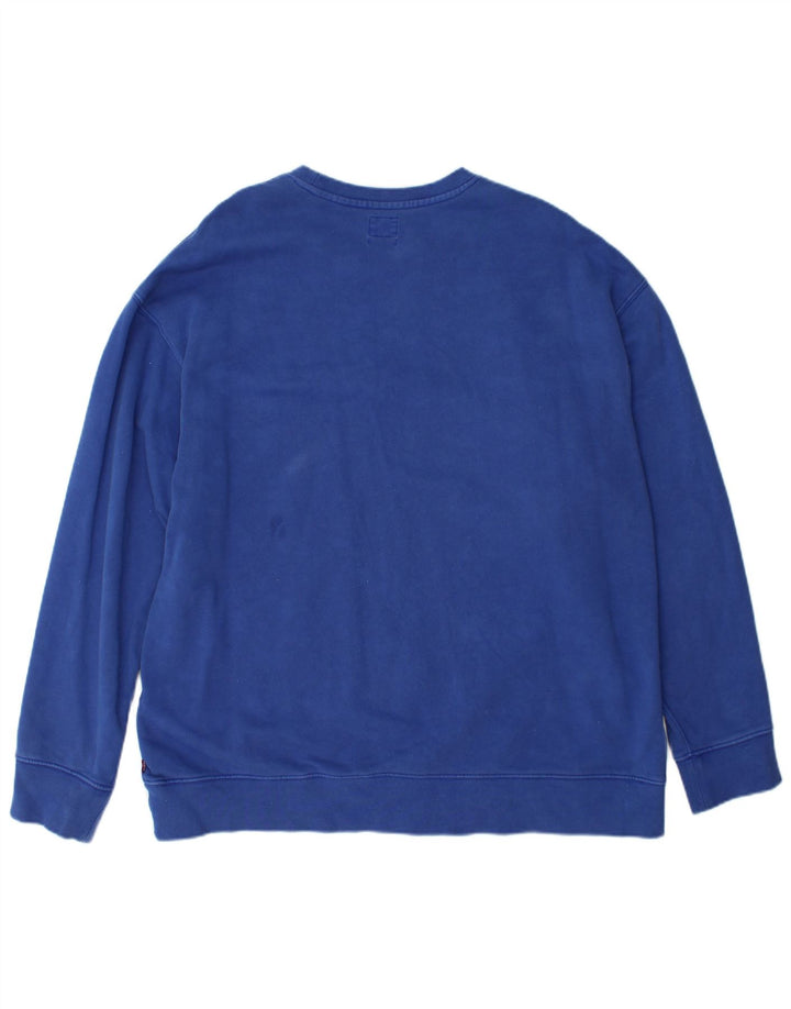 Мужской свободный свитшот с рисунком Levi's, XL, синий хлопок