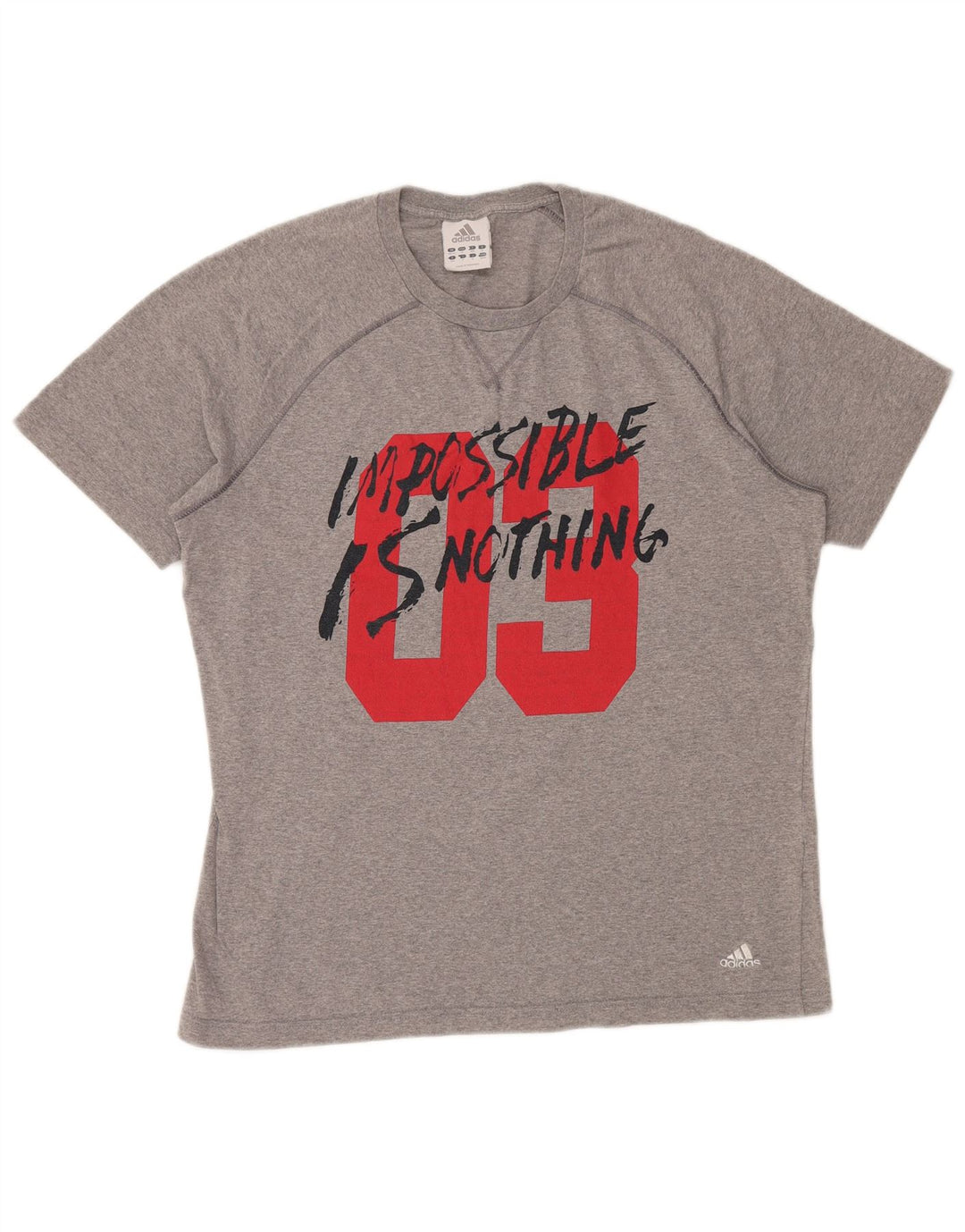 Мужская футболка ADIDAS с рисунком Top UK 40/42 Medium Grey Хлопок