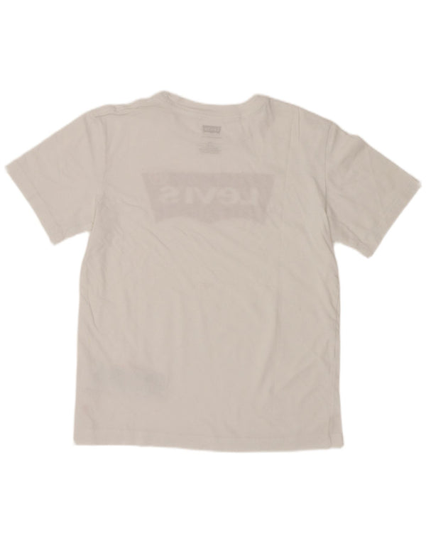 Футболка с рисунком Levi's для мальчиков, топ 13-14 лет, белый хлопок