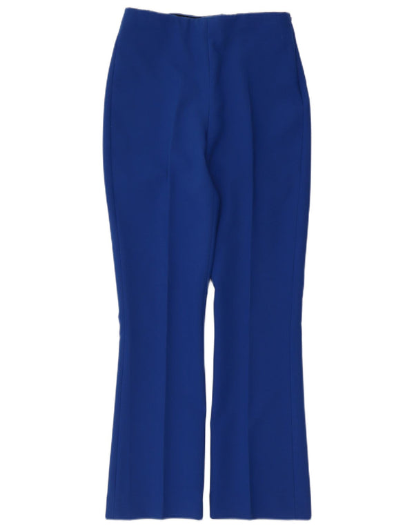 Женские повседневные брюки Zara Bootcut XS W24 L26 синие из полиэстера