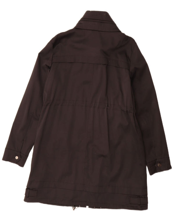 Женская парка с капюшоном Zara UK 14, средний черный