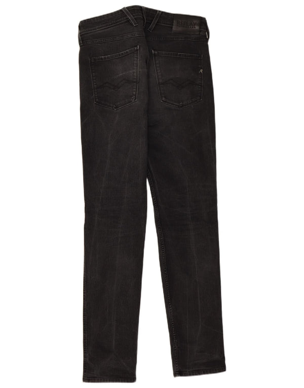 Replay Mens Anbass Slim Jeans W34 L34 Grey Cotton