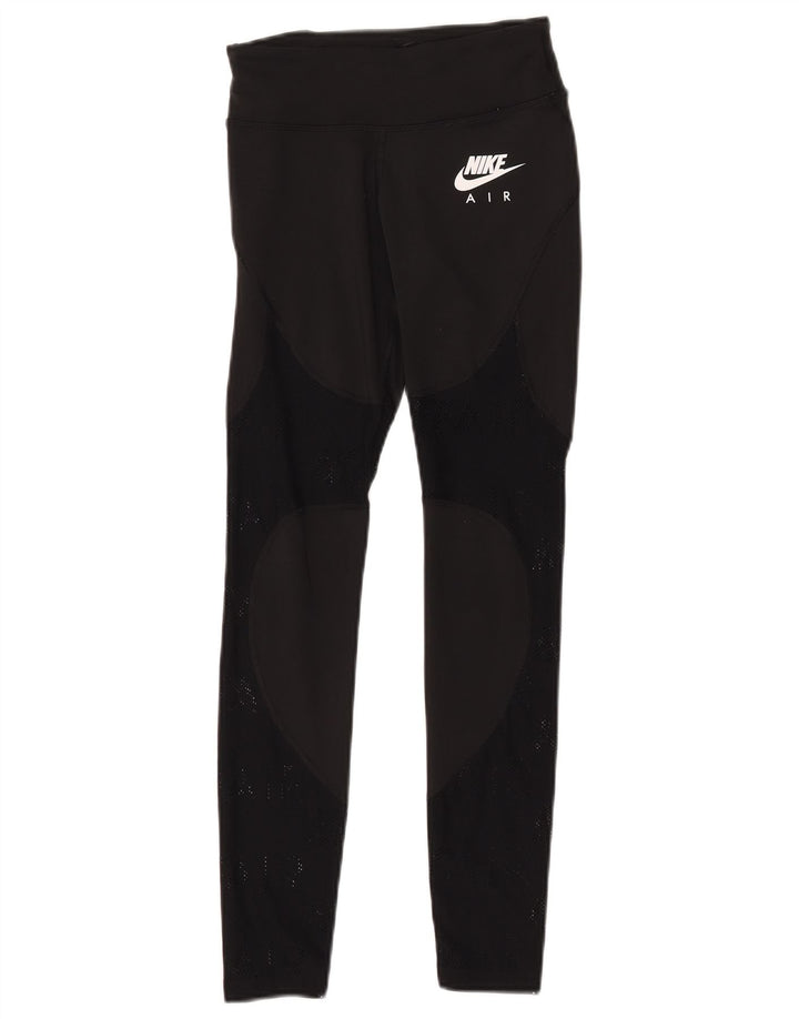 Женские леггинсы с рисунком Nike Dri Fit UK 4 XS, черный полиэстер