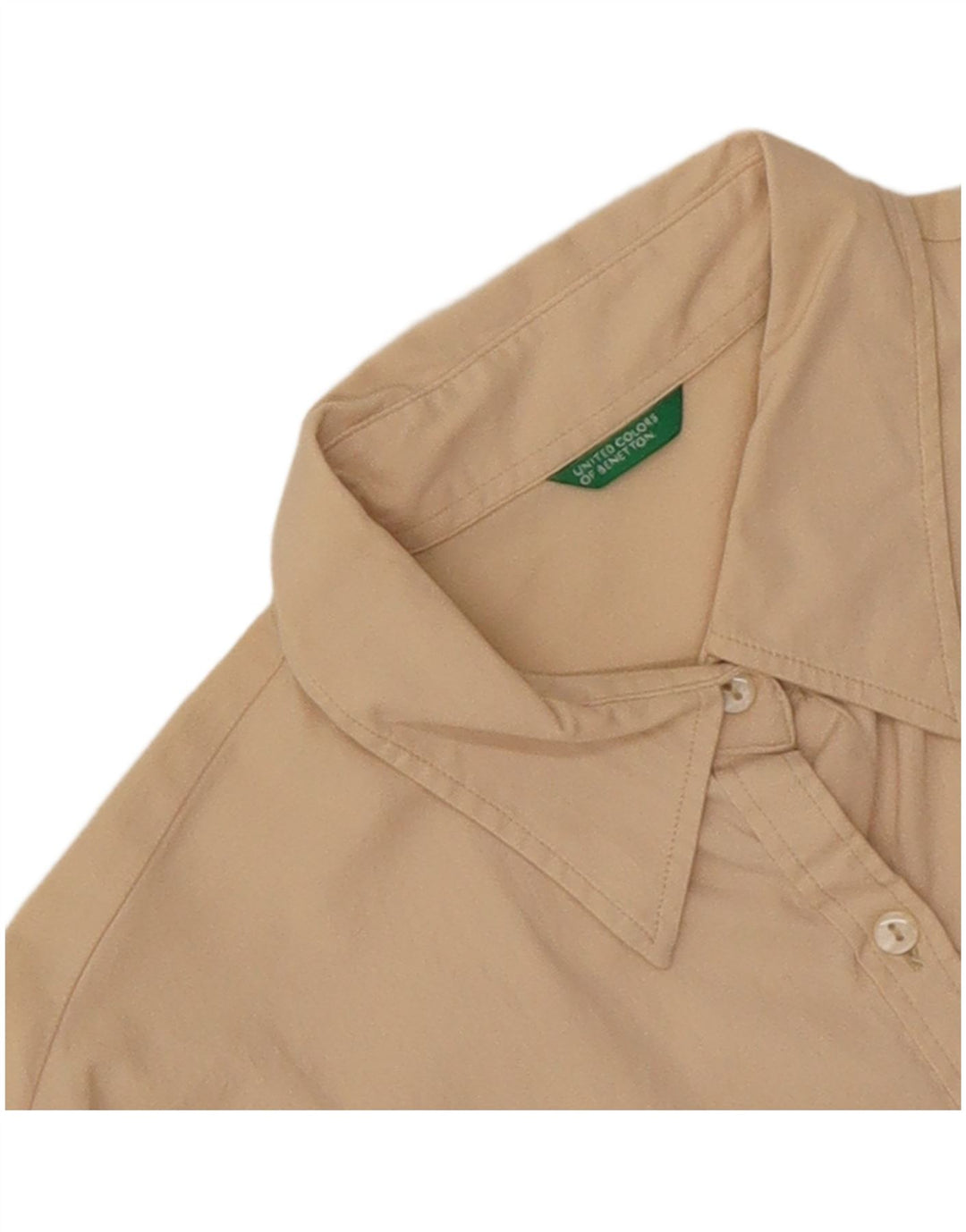 Рубашка женская Benetton UK 16, большая, бежевая