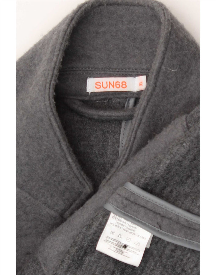 Мужской пиджак Sun68 на 5 пуговицах, Великобритания, 42 XL, серая шерсть