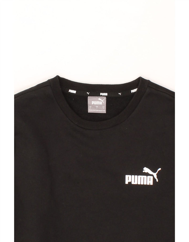 PUMA Mens Sweatshirt Jumper Small Black Cotton Vintage Puma and Second-Hand Puma from Messina Hembry 