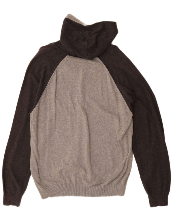 CALVIN KLEIN JEANS Мужской кардиган с капюшоном, свитер XL, серый цветной хлопок, хлопок