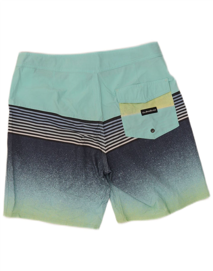 Мужские шорты для плавания Quiksilver, средний бирюзовый полосатый полиэстер