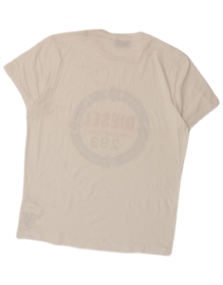 Мужская футболка с рисунком Diesel Top XL, белый хлопок