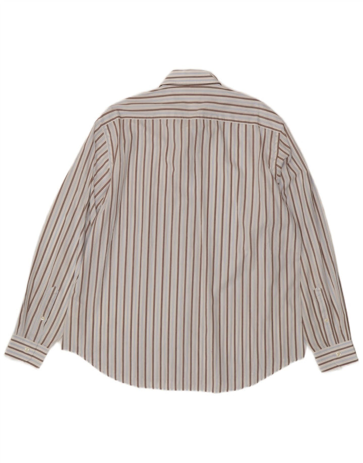 CARRERA Мужская рубашка XL, синяя хлопковая полоска