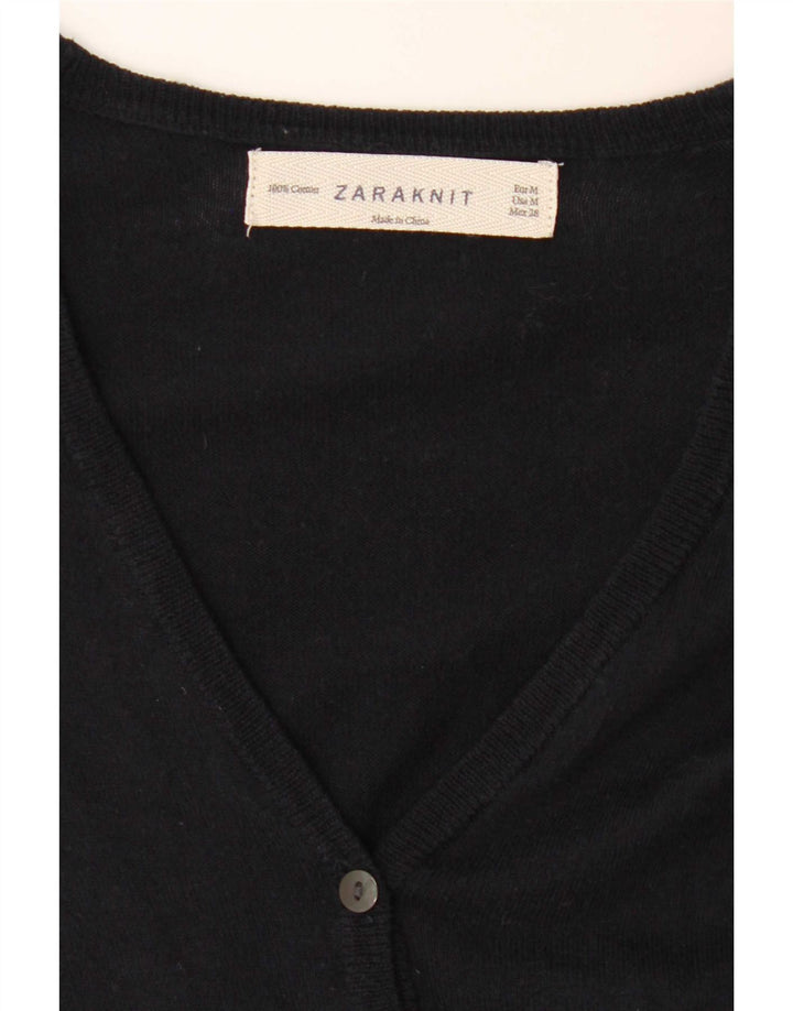 Женский кардиган Zara UK 12, средний темно-синий хлопковый свитер