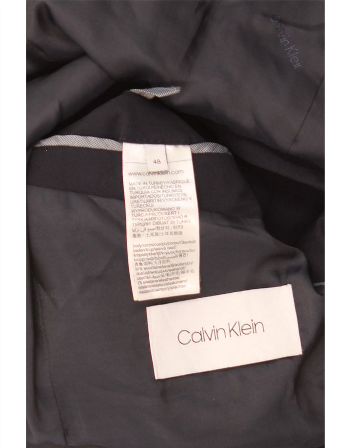 Мужской пиджак с 2 пуговицами Calvin Klein IT 48, средний черный полиэстер