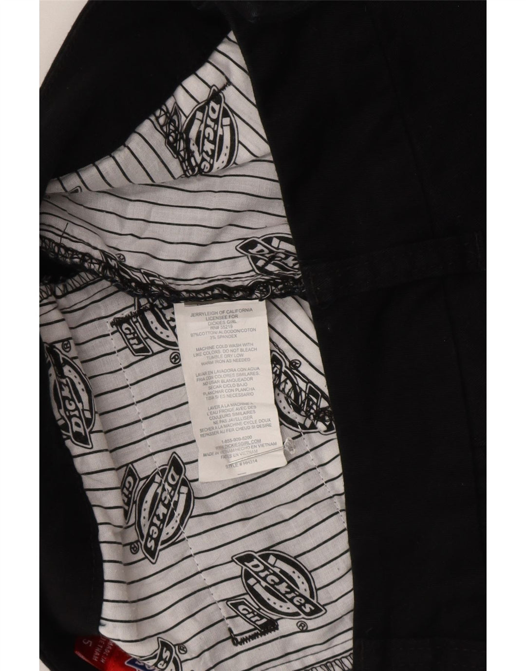 Женская прямая юбка Dickies, США 5, маленькая, W28, черный хлопок