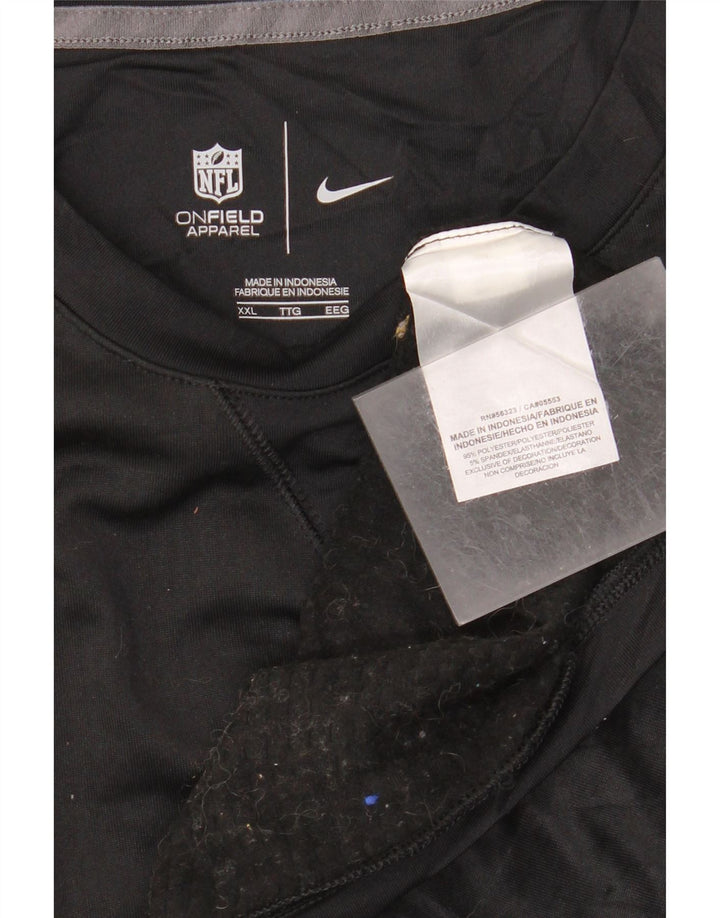 Женский топ с длинным рукавом Nike UK 20 2XL, черный полиэстер
