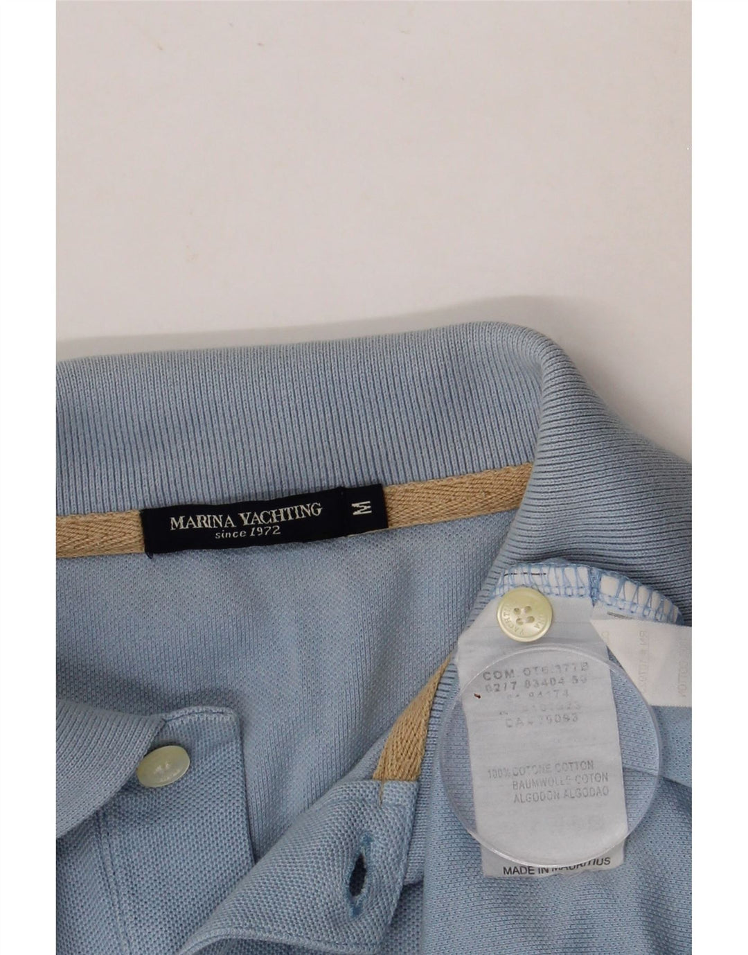 Мужская рубашка-поло MARINA YACHTING, хлопковая, синего цвета