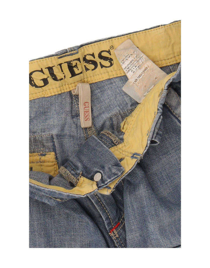 Мужские джинсовые шорты-карго GUESS W33, средние синие